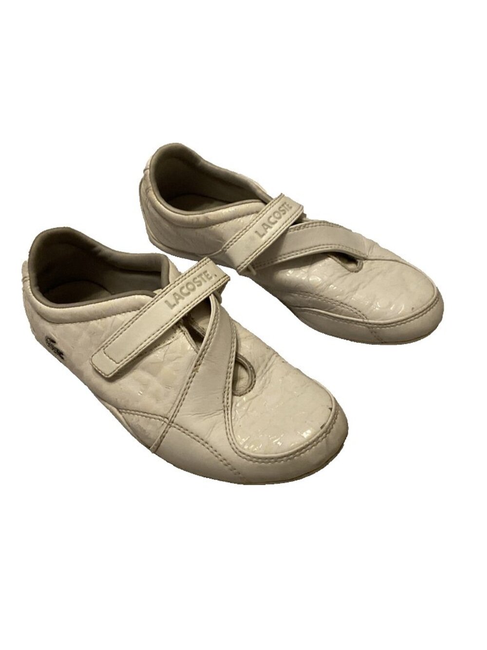 Lacoste Sport  Women’s Vintage Off White Leather Shoes Sneakers Size 7.5
